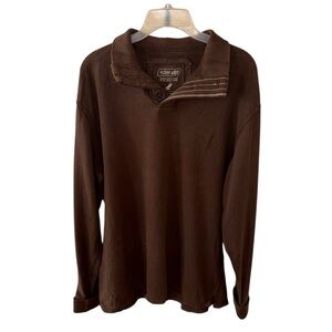 Men’s Urban Pipeline Brown Long Sleeve Collar Shirt